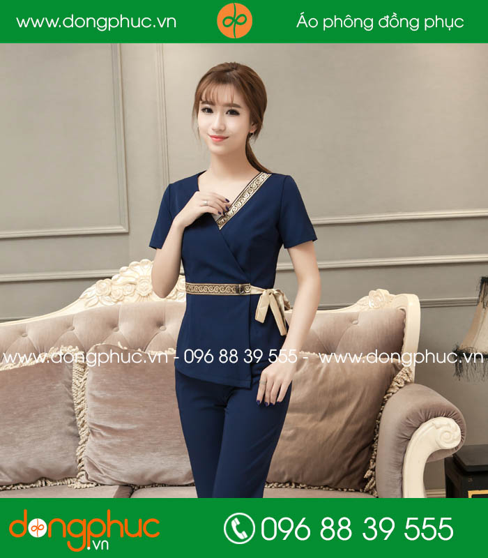 Đồng phục spa màu tím than